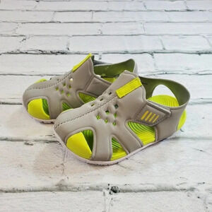 Grey and Green Toddler Washable Water Shoes. Toddler Shoes.